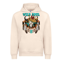 Sandshell Wild Soul Bull Skull Urban Hoodie - FaDigitalArtStudio