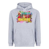 Heather Grey teach love inspire Heavyweight Hoodie - CowGirlArtShop