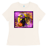Witchy Cat Tumbler Ladies Tee | Teevron