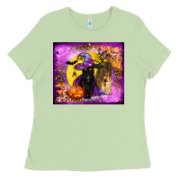 Matcha witchy cat tumbler Ladies Tee - BundleAndBundleShop