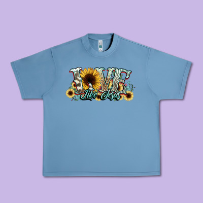 Love Like Jesus Sunflowers Urban Heavy Tee Designed By Nancycooperartshop