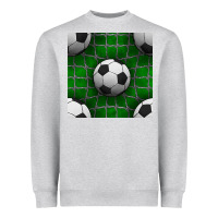 Soccer Ball With Goal Nets Seamless Pattern Heavyweight Sweatshirt | Teevron