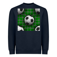 Navy soccer ball with goal nets seamless pattern Heavyweight Sweatshirt - BundleAndBundleShop