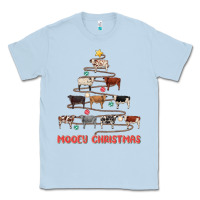 Dusty Blue mooey christmas Classic Tee - MaliasSmallBusiness