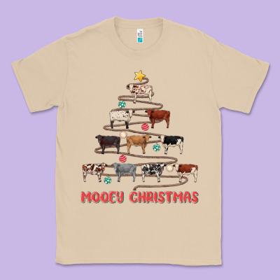 Mooey Christmas Classic Tee Designed By Maliassmallbusiness