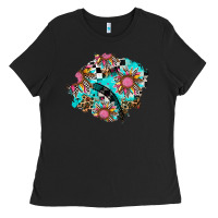 Black race sunflower patches Ladies Tee - AdoDesignShop