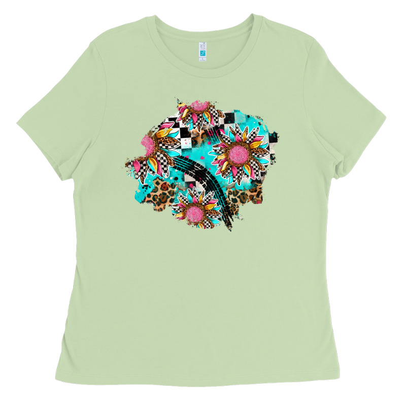 Race Sunflower Patches Ladies Tee by AdoDesignShop | Teevron