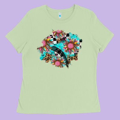 Race Sunflower Patches Ladies Tee Designed By Adodesignshop