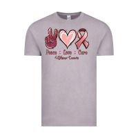 Vintage Zinc Peace love cure Uterine Cancer Vintage Tee - NancyCooperArtShop