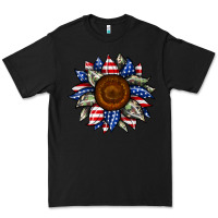 Black sunflower american flag Premium Tee - JahusDesignShop