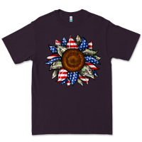Plum sunflower american flag Premium Tee - JahusDesignShop