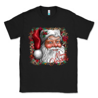 Black merry Christmas santa Classic Tee - CowhideDigitalArt