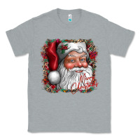 Heather Grey merry Christmas santa Classic Tee - CowhideDigitalArt