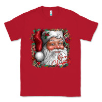 Red merry Christmas santa Classic Tee - CowhideDigitalArt