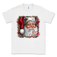 White merry Christmas santa Classic Tee - CowhideDigitalArt