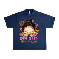 Navy messy bun gym hair dont care Urban Heavy Tee - NancyCooperArtShop