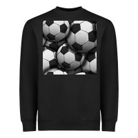 Black soccer seamless pattern Heavyweight Sweatshirt - BundleAndBundleShop