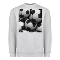Heather Grey soccer seamless pattern Heavyweight Sweatshirt - BundleAndBundleShop