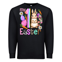 Black My first Easter Girl Easter Day Premium Sweatshirt - HowdyJamesFarm