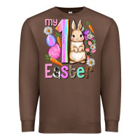 Chestnut My first Easter Girl Easter Day Premium Sweatshirt - HowdyJamesFarm