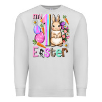 Dove Grey My first Easter Girl Easter Day Premium Sweatshirt - HowdyJamesFarm