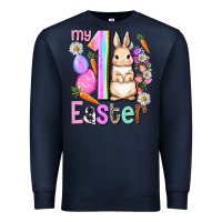 Navy My first Easter Girl Easter Day Premium Sweatshirt - HowdyJamesFarm