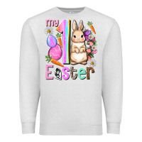 Oatmeal Heather My first Easter Girl Easter Day Premium Sweatshirt - HowdyJamesFarm