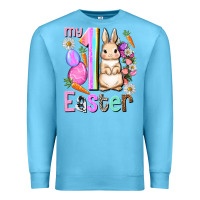 Ocean Blue My first Easter Girl Easter Day Premium Sweatshirt - HowdyJamesFarm