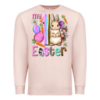Pale Pink My first Easter Girl Easter Day Premium Sweatshirt - HowdyJamesFarm