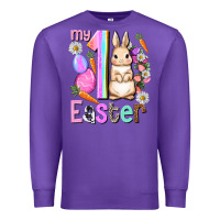 Purple My first Easter Girl Easter Day Premium Sweatshirt - HowdyJamesFarm