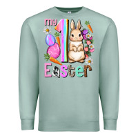 Seafoam My first Easter Girl Easter Day Premium Sweatshirt - HowdyJamesFarm