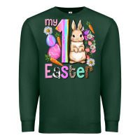Sports Green My first Easter Girl Easter Day Premium Sweatshirt - HowdyJamesFarm