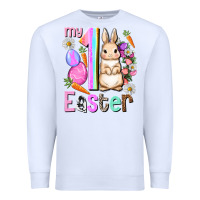 White My first Easter Girl Easter Day Premium Sweatshirt - HowdyJamesFarm