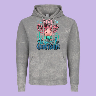 Stay Curious And Axolotl Questions Vintage Hoodie Designed By Maliassmallbusiness