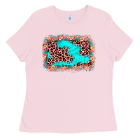 Easter Leopard Turquoise Background Ladies Tee | Teevron