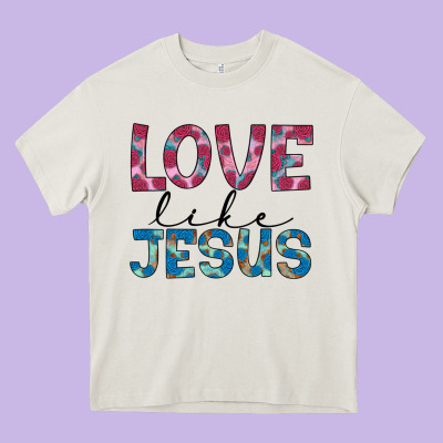 Love Like Jesus Heavy Core Tee Designed By Jahusdesignshop