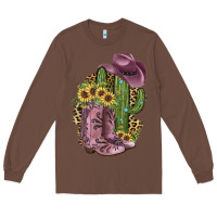 Chestnut Pink Cowboy Boots Long Sleeve Tee - JahusDesignShop
