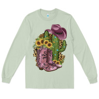 Matcha Pink Cowboy Boots Long Sleeve Tee - JahusDesignShop