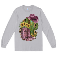 Moon Dust Pink Cowboy Boots Long Sleeve Tee - JahusDesignShop