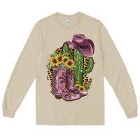 Mushroom Pink Cowboy Boots Long Sleeve Tee - JahusDesignShop