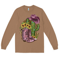 Toasted Coconut Pink Cowboy Boots Long Sleeve Tee - JahusDesignShop