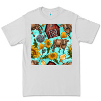 Dove Grey farm seamless pattern Premium Tee - BundleAndBundleShop