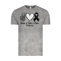 Cloud Rock Peace love cure Melanoma Cancer Vintage Tee - NancyCooperArtShop