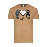 Peace Love Cure Melanoma Cancer Vintage Tee | Teevron