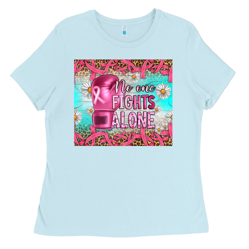 Breast Cancer  No One Fıghts Alone Tumbler Ladies Tee by Artiststas | Teevron