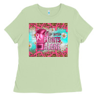 Matcha Breast cancer  no one fıghts alone tumbler Ladies Tee - Artiststas
