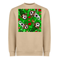 Mushroom soccer gnomes and hearts seamless pattern Heavyweight Sweatshirt - BundleAndBundleShop