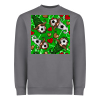 Storm soccer gnomes and hearts seamless pattern Heavyweight Sweatshirt - BundleAndBundleShop