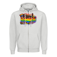 Dove Grey Proud Mom leopard Zipper Hoodie - NancyCooperArtShop