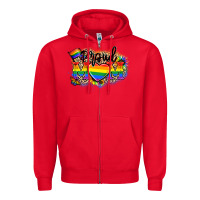 Red Proud Mom leopard Zipper Hoodie - NancyCooperArtShop